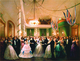 Province house Ball 1864 Oil painting by Dusan Kadlec c1982 Courtesy of Parks Canada