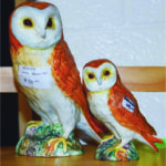 Bob Sonier Antiques Precott On offered these Beswick figurines of barn owls. Larger one (a decanter) priced at $89 and the other at $49