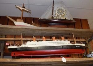 Colin Campbell of Riverside Antiques Lindsay ON offered this wooden model of the Titanic. It was priced at $225